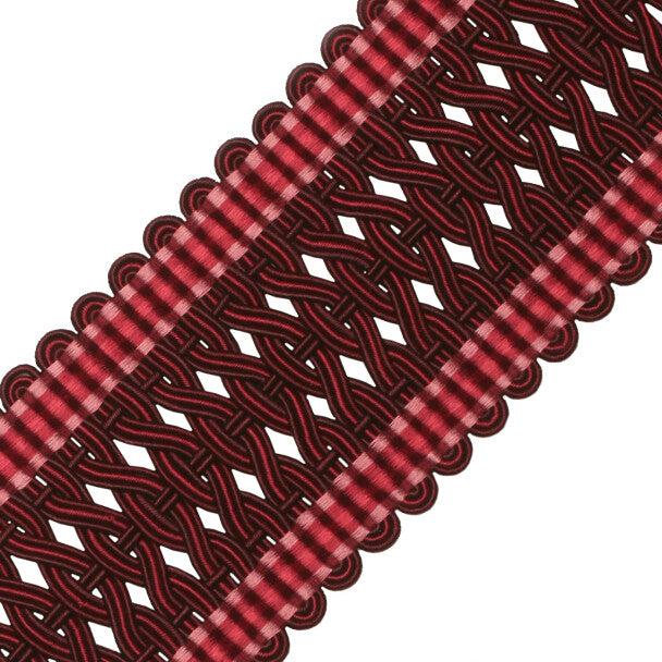 2.5" Normandy Silk Crete Trim by Samuel & Sons in Rouge