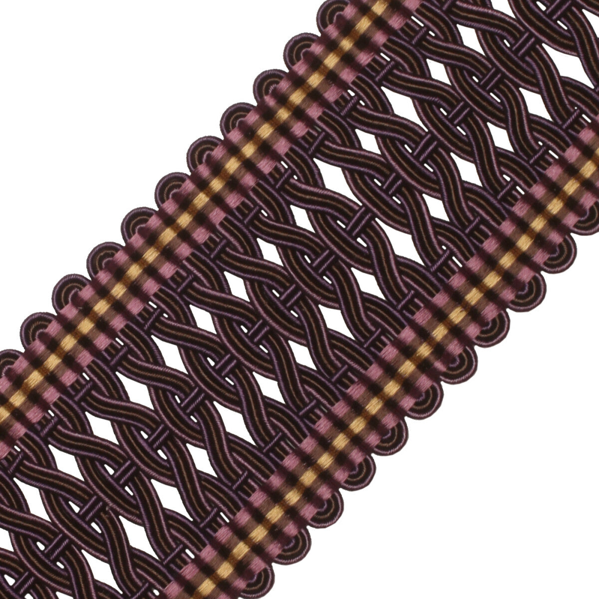 2.5" Normandy Silk Crete Trim by Samuel & Sons in Raisin