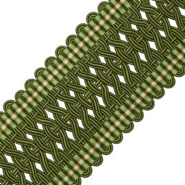 2.5" Normandy Silk Crete Trim by Samuel & Sons in Endive