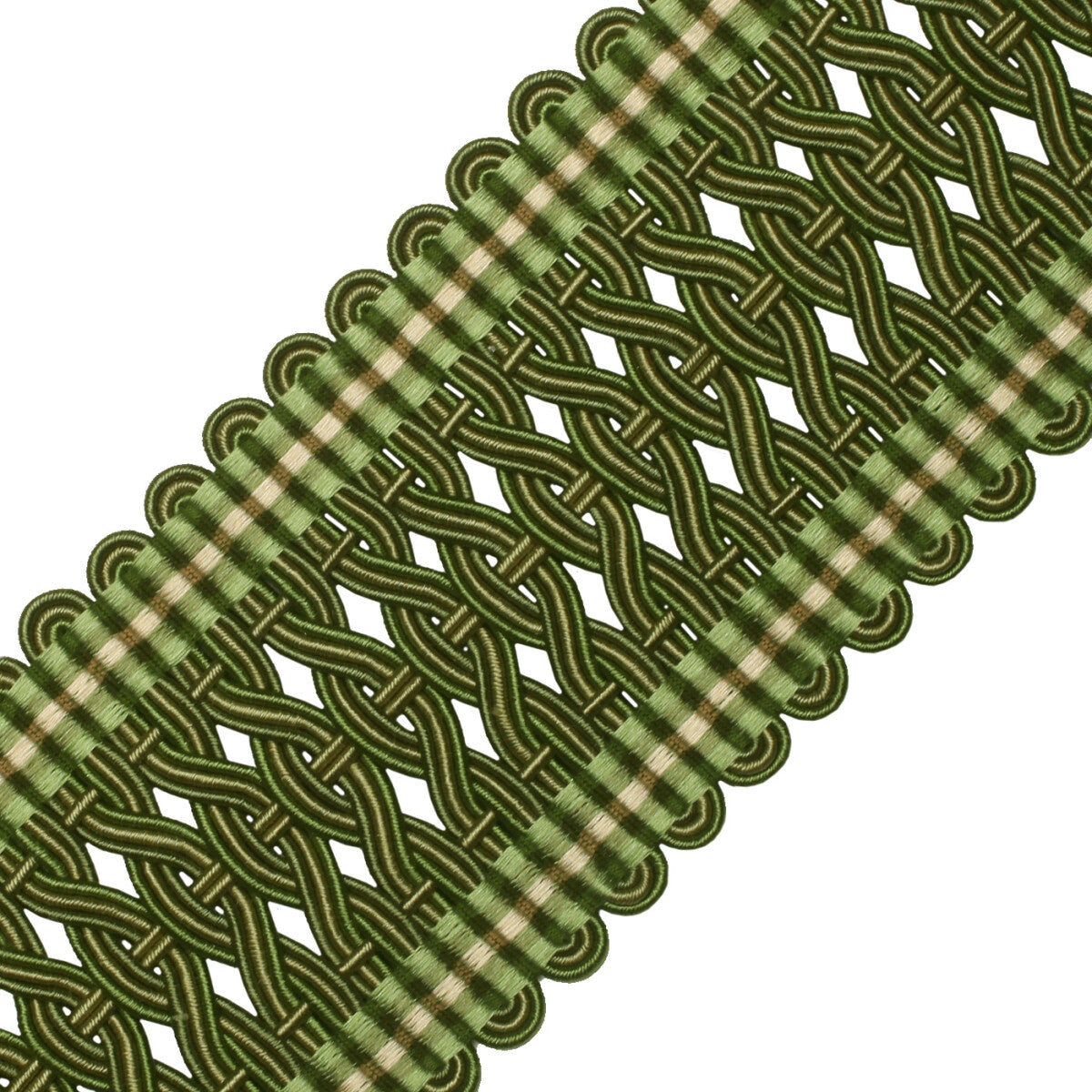 2.5" Normandy Silk Crete Trim by Samuel & Sons in Endive