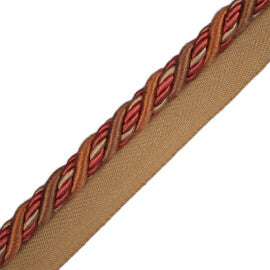 1/2" Normandy Silk Cord With Tape Trim by Samuel & Sons in Automne