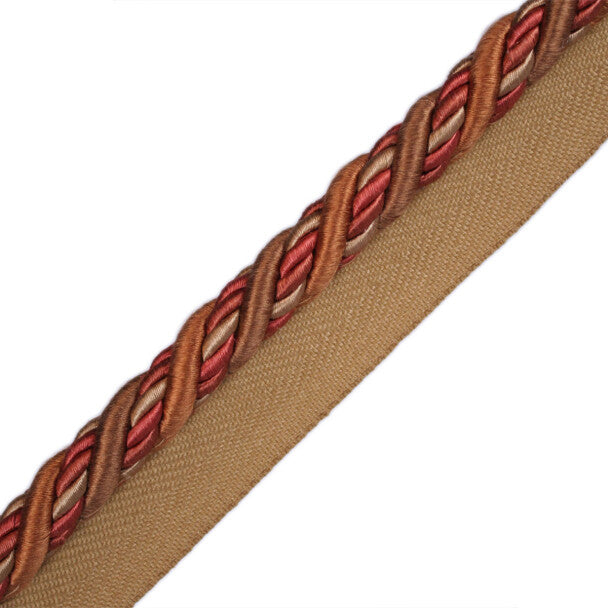 1/2" Normandy Silk Cord With Tape Trim by Samuel & Sons in Automne