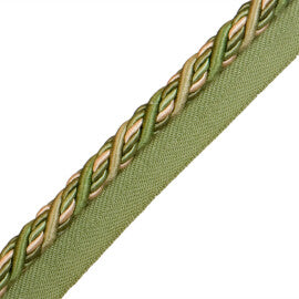 1/2" Normandy Silk Cord With Tape Trim by Samuel & Sons in Endive
