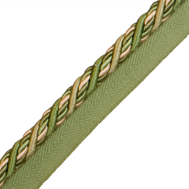 1/2" Normandy Silk Cord With Tape Trim by Samuel & Sons in Endive