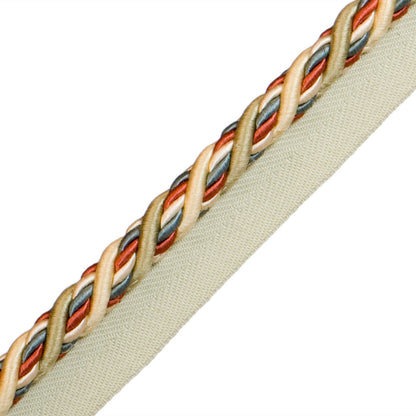 1/2" Normandy Silk Cord With Tape Trim by Samuel & Sons in Fleurs