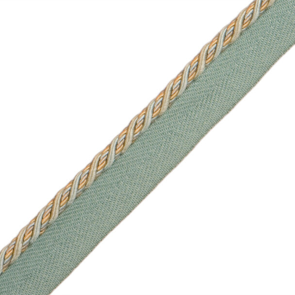 1/4" Normandy Silk Cord With Tape Trim by Samuel & Sons in Mediterranean