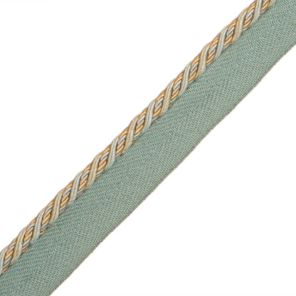 1/4" Normandy Silk Cord With Tape Trim by Samuel & Sons in Mediterranean