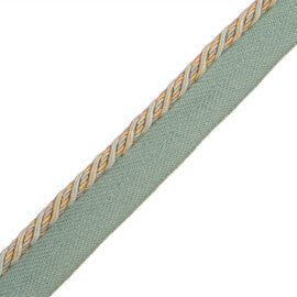 1/4" Normandy Silk Cord With Tape Trim by Samuel & Sons in Mediterranean