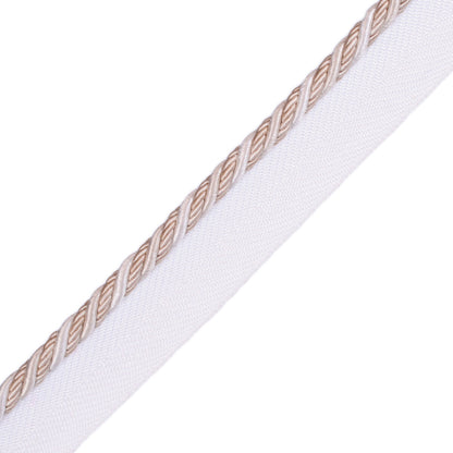 1/4" Normandy Silk Cord With Tape Trim by Samuel & Sons in Ivory