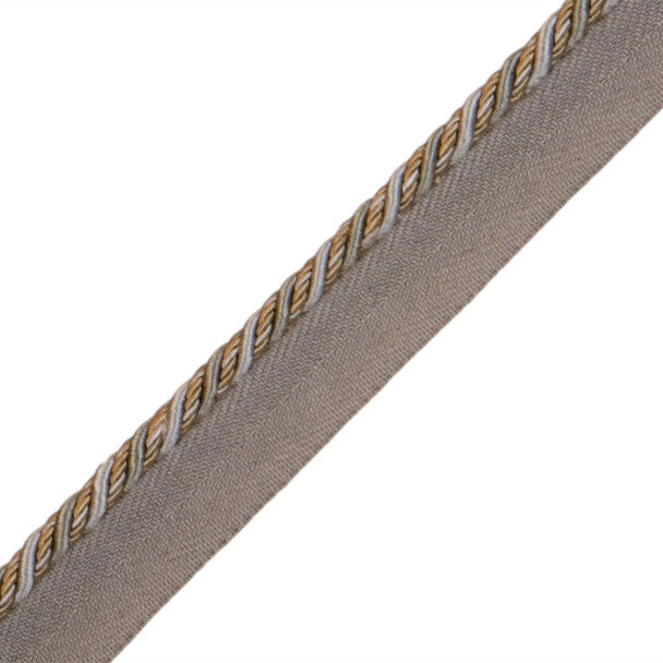1/4" Normandy Silk Cord With Tape Trim by Samuel & Sons in Gris