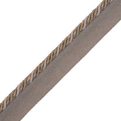 1/4" Normandy Silk Cord With Tape Trim by Samuel & Sons in Gris