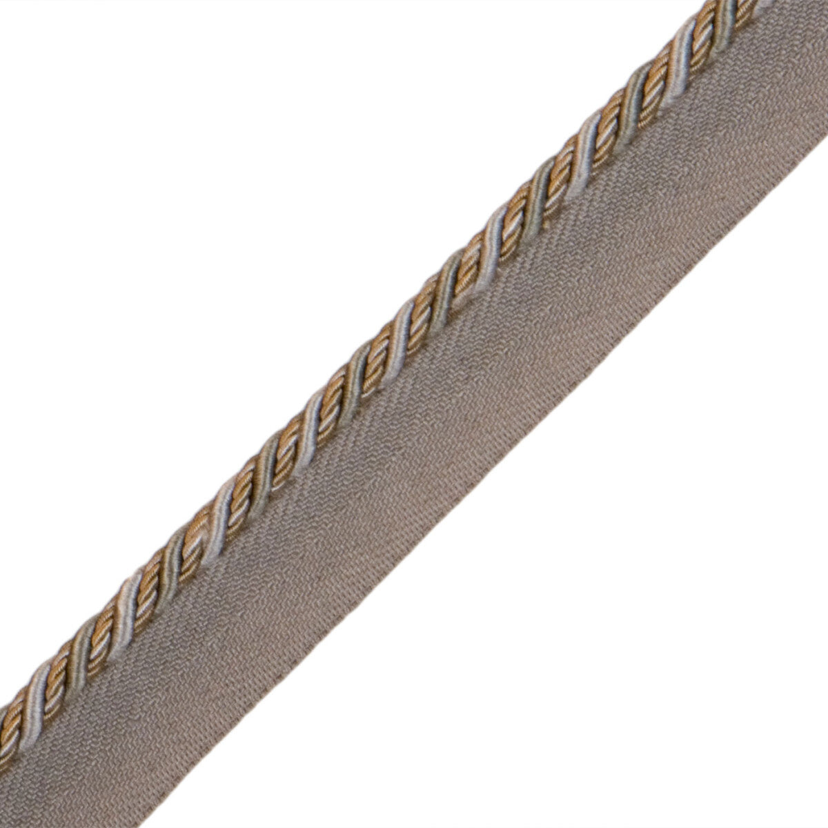 1/4" Normandy Silk Cord With Tape Trim by Samuel & Sons in Gris