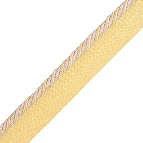 1/4" Normandy Silk Cord With Tape Trim by Samuel & Sons in Chiffon
