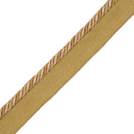 1/4" Normandy Silk Cord With Tape Trim by Samuel & Sons in Nuance D'Or