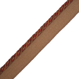 1/4" Normandy Silk Cord With Tape Trim by Samuel & Sons in Automne