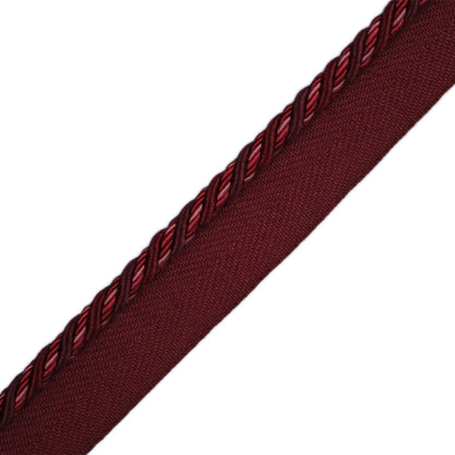 1/4" Normandy Silk Cord With Tape Trim by Samuel & Sons in Rouge