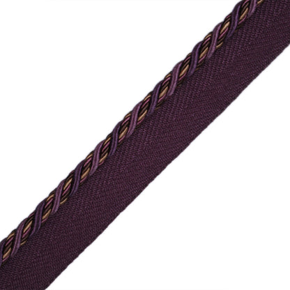 1/4" Normandy Silk Cord With Tape Trim by Samuel & Sons in Raisin