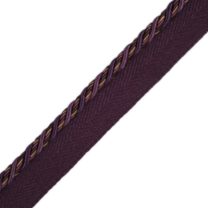 1/4" Normandy Silk Cord With Tape Trim by Samuel & Sons in Raisin