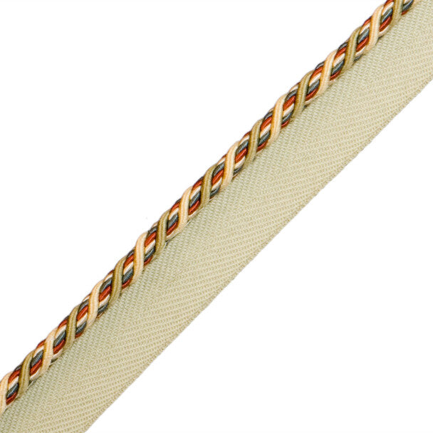 1/4" Normandy Silk Cord With Tape Trim by Samuel & Sons in Fleurs