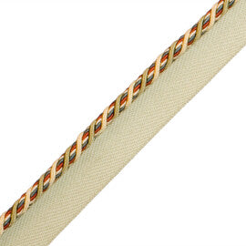 1/4" Normandy Silk Cord With Tape Trim by Samuel & Sons in Fleurs