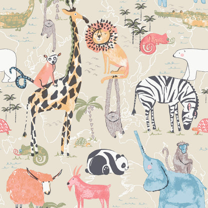 World of Imagination Safari Animals Wallpaper