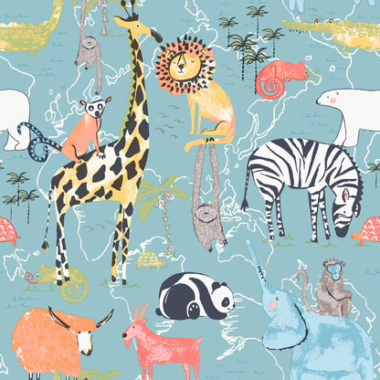World of Imagination Safari Animals Wallpaper