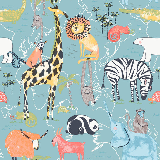 World of Imagination Safari Animals Wallpaper