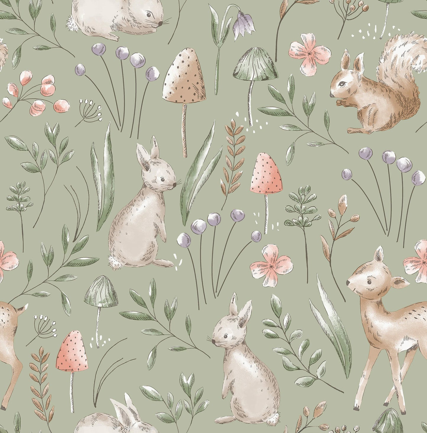 World of Imagination Forest Animals Wallpaper