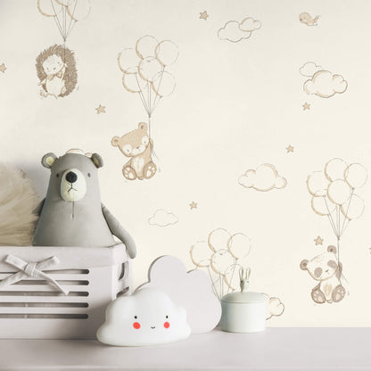 World of Imagination Floating Balloons Wallpaper