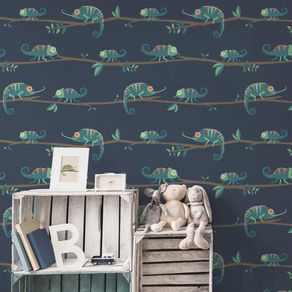 World of Imagination Chameleon Wallpaper