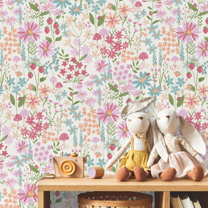 World of Imagination Flower Garden Wallpaper