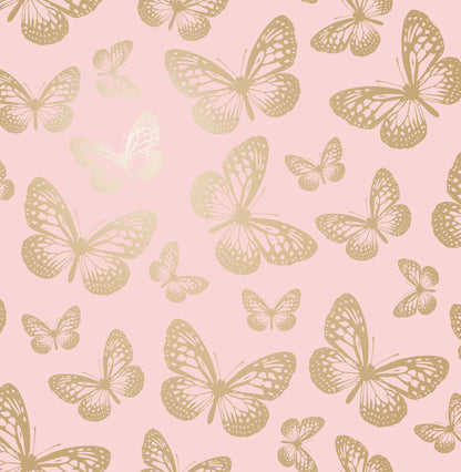 World of Imagination Metallic Butterflies Wallpaper