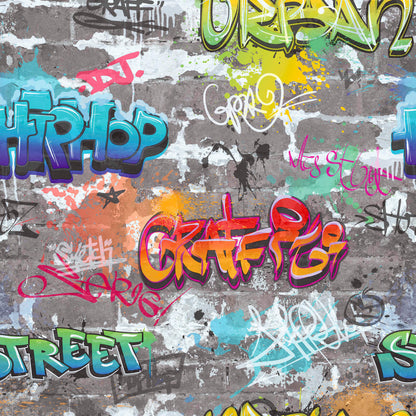 World of Imagination Graffiti Wall Wallpaper