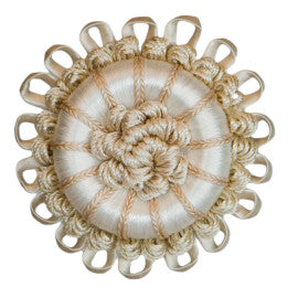 2.5" Normandy Silk Rosette by Samuel & Sons in Ivory