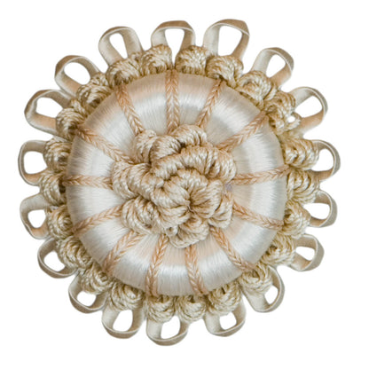 2.5" Normandy Silk Rosette by Samuel & Sons in Ivory