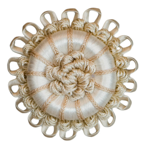 2.5" Normandy Silk Rosette by Samuel & Sons in Ivory