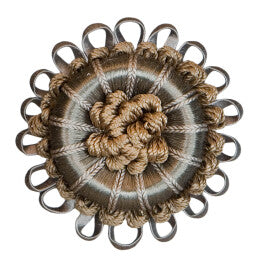 2.5" Normandy Silk Rosette by Samuel & Sons in Gris