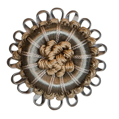 2.5" Normandy Silk Rosette by Samuel & Sons in Gris