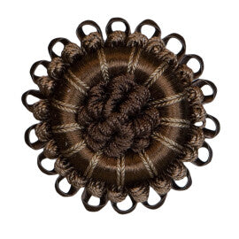 2.5" Normandy Silk Rosette by Samuel & Sons in Cocoa