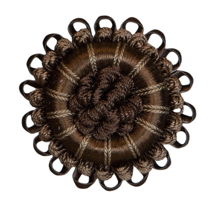 2.5" Normandy Silk Rosette by Samuel & Sons in Cocoa