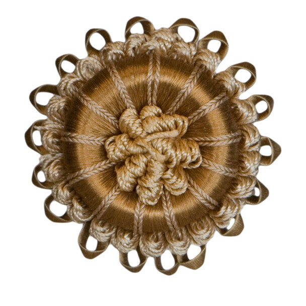 2.5" Normandy Silk Rosette by Samuel & Sons in Nuance D'Or