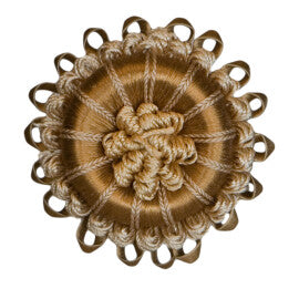 2.5" Normandy Silk Rosette by Samuel & Sons in Nuance D'Or