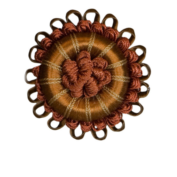 2.5" Normandy Silk Rosette by Samuel & Sons in Automne