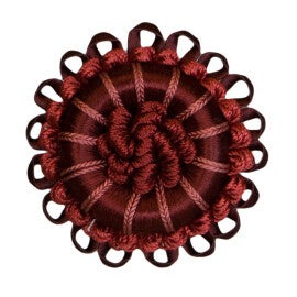 2.5" Normandy Silk Rosette by Samuel & Sons in Rouge