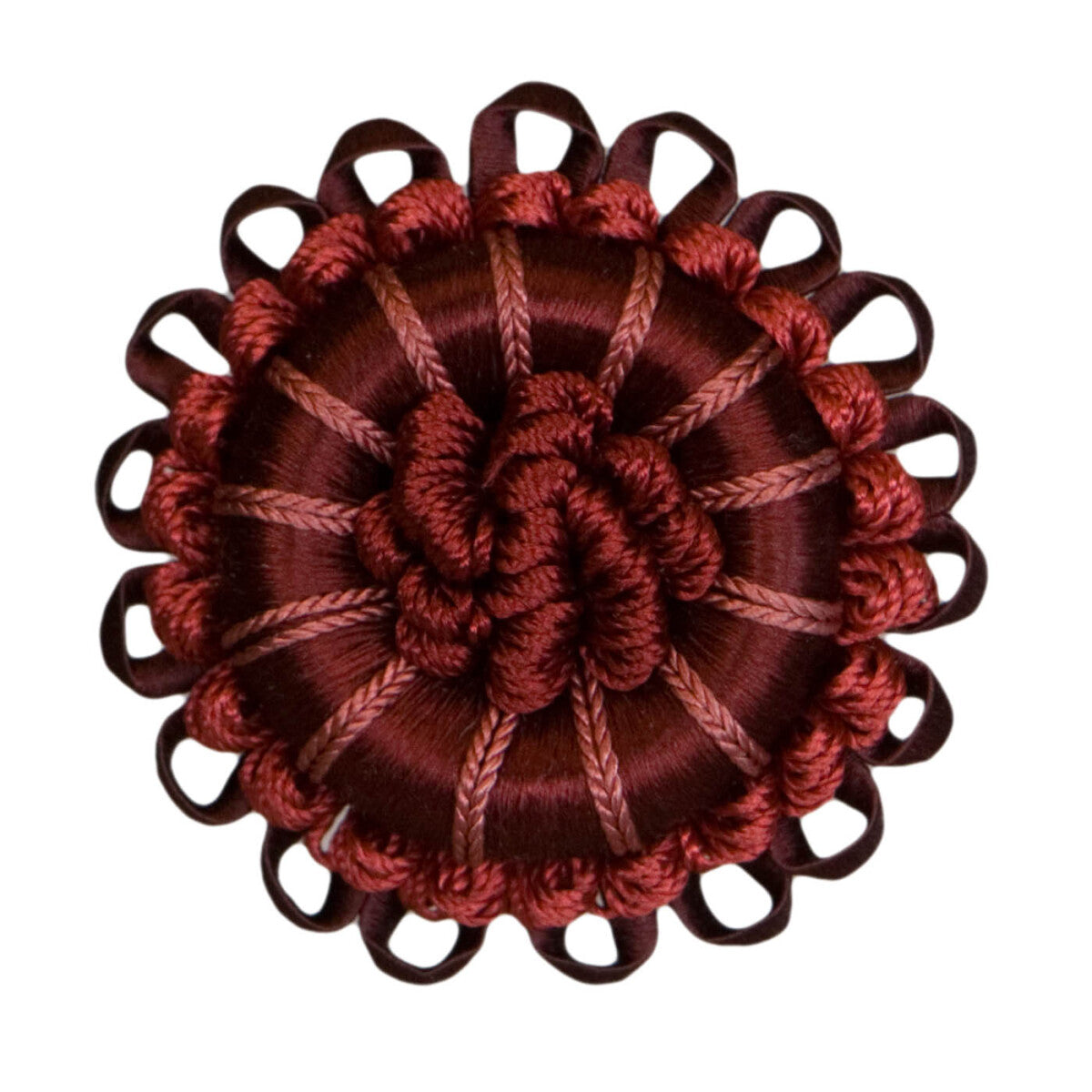 2.5" Normandy Silk Rosette by Samuel & Sons in Rouge