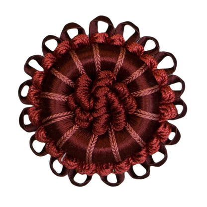 2.5" Normandy Silk Rosette by Samuel & Sons in Rouge