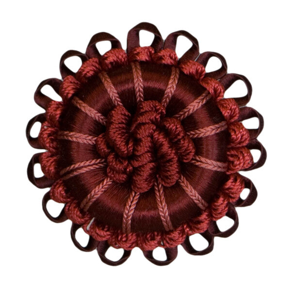 2.5" Normandy Silk Rosette by Samuel & Sons in Rouge