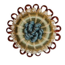 2.5" Normandy Silk Rosette by Samuel & Sons in Fleurs