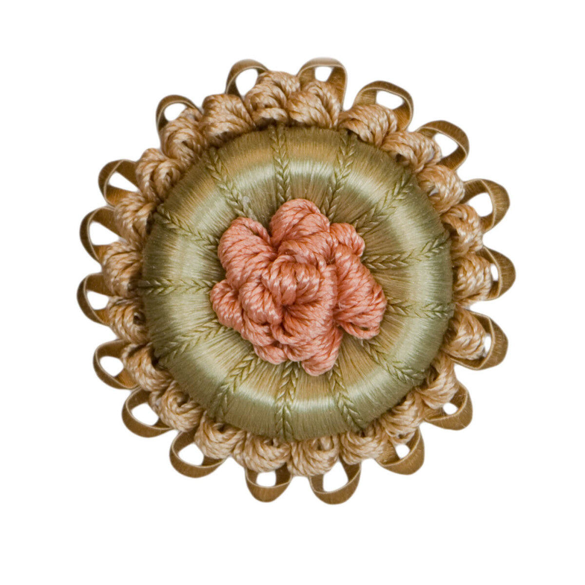 2.5" Normandy Silk Rosette by Samuel & Sons in Printemps