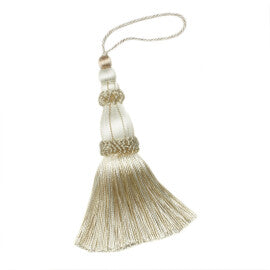 5.5" Normandy Key Tassel by Samuel & Sons in Ivory